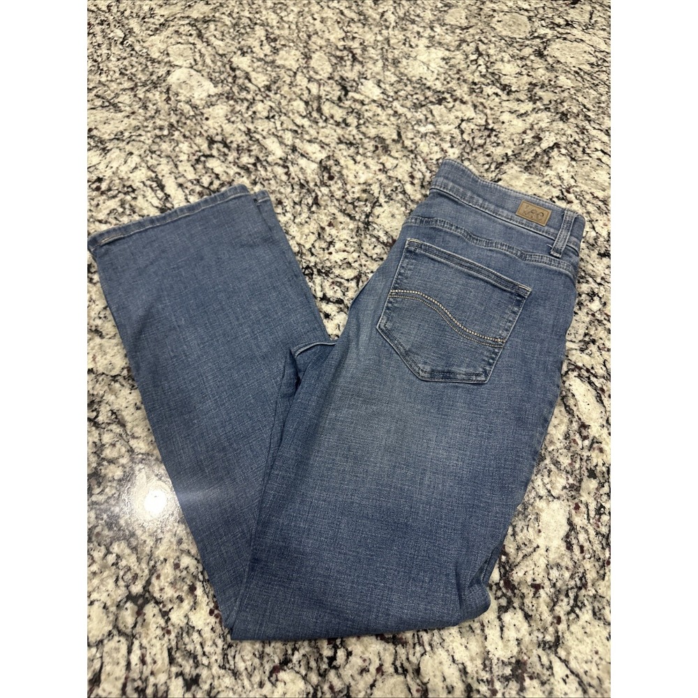 Lee Jeans Womens Size 8 Blue Flex Motion Regular Fit Boot Cut Mid Rise Stretch